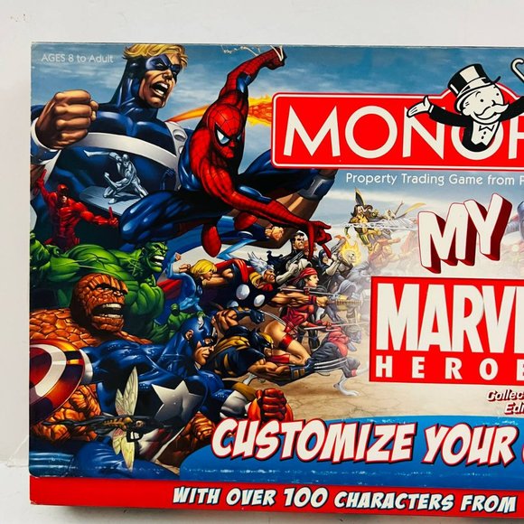Vintage Monopoly My Marvel Heroes Customize Your Own Game Collectors Edition New - Picture 2 of 8